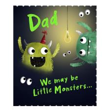 Dad from Both Little Monsters Father's Day Card