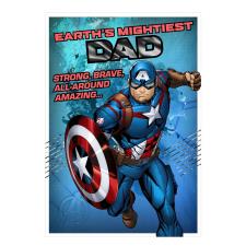 Dad Captain America Marvel Avengers Father's Day Card