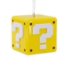 Super Mario Bros Question Box Premium Metal Hanging Ornament