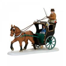 Dickens Village Holiday Cab Ride Christmas Figurine