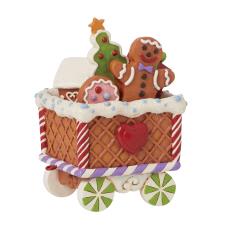 Jim Shore Railway Surprises Gingerbread Train Car Christmas Figurine