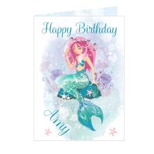 Personalised Mermaid Greetings Card