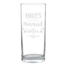 Personalised Mermaid Water Hi Ball Glass