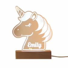 Personalised Unicorn Wooden Based Colour Changing LED Light