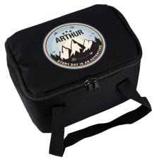 Personalised Every Day Is An Adventure Black Lunch Bag