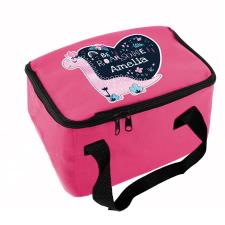 Personalised Dinosaur Pink Lunch Bag