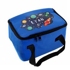 Personalised Space Blue Lunch Bag