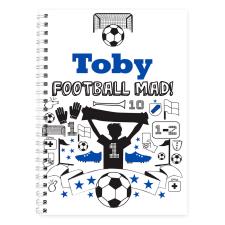 Personalised Football Mad A5 Notebook