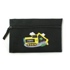 Personalised Digger Black Pencil Case