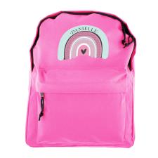 Personalised Pink Rainbow Backpack