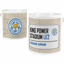 Personalised Leicester City FC Street Sign Mug