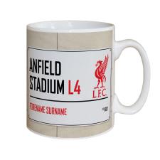 Personalised Liverpool FC Street Sign Mug