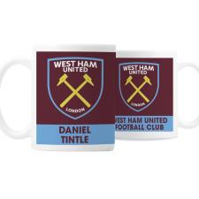 Personalised West Ham United FC Bold Crest Mug