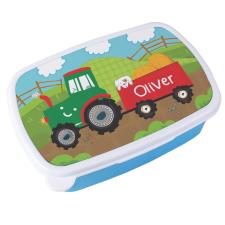 Personalised Tractor Scene Lunch Box