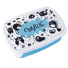 Personalised Monsters Blue Lunch Box