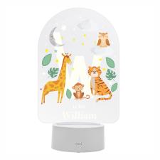 Personalised Animal Alphabet LED Colour Changing Night Light