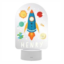 Personalised Space Rocket LED Colour Changing Night Light