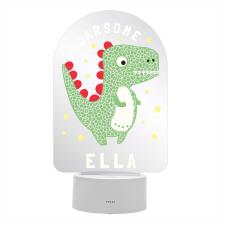 Personalised Roarsome Dinosaur LED Colour Changing Night Light