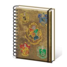 Harry Potter Hogwarts Crests A5 Spiral Notebook