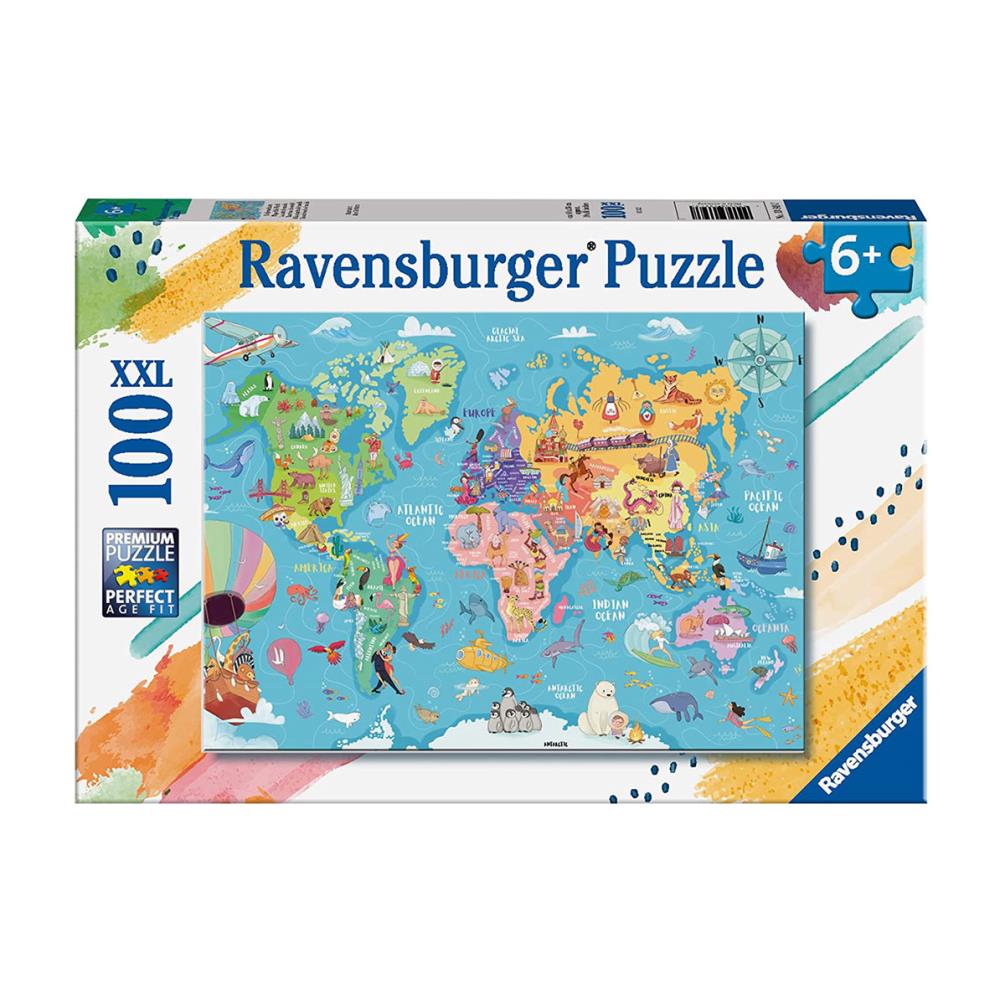 Map Of The World XXL 100pc Jigsaw Puzzle 13343 Character Brands   13343 