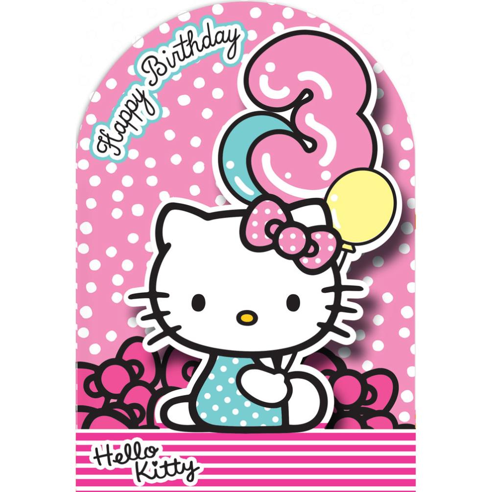 3rd Birthday  3D Stand Up Hello Kitty Birthday Card  235111 
