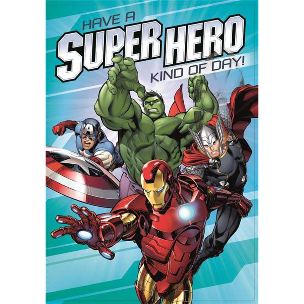 Super Hero Day Marvel Avengers Birthday Card (25455507) Character Brands
