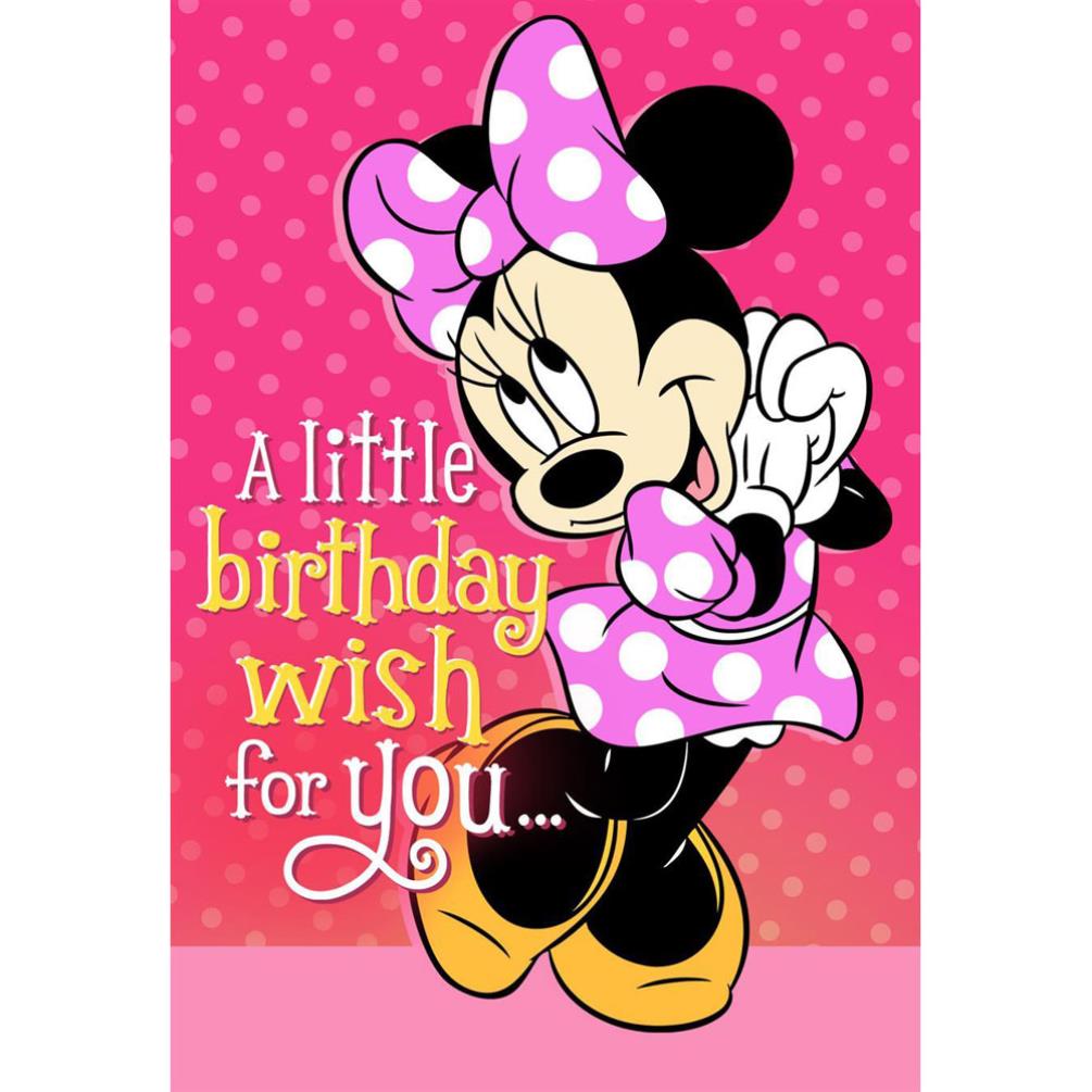 minnie-mouse-birthday-card-a-little-wish-for-you-disney-gift-ebay