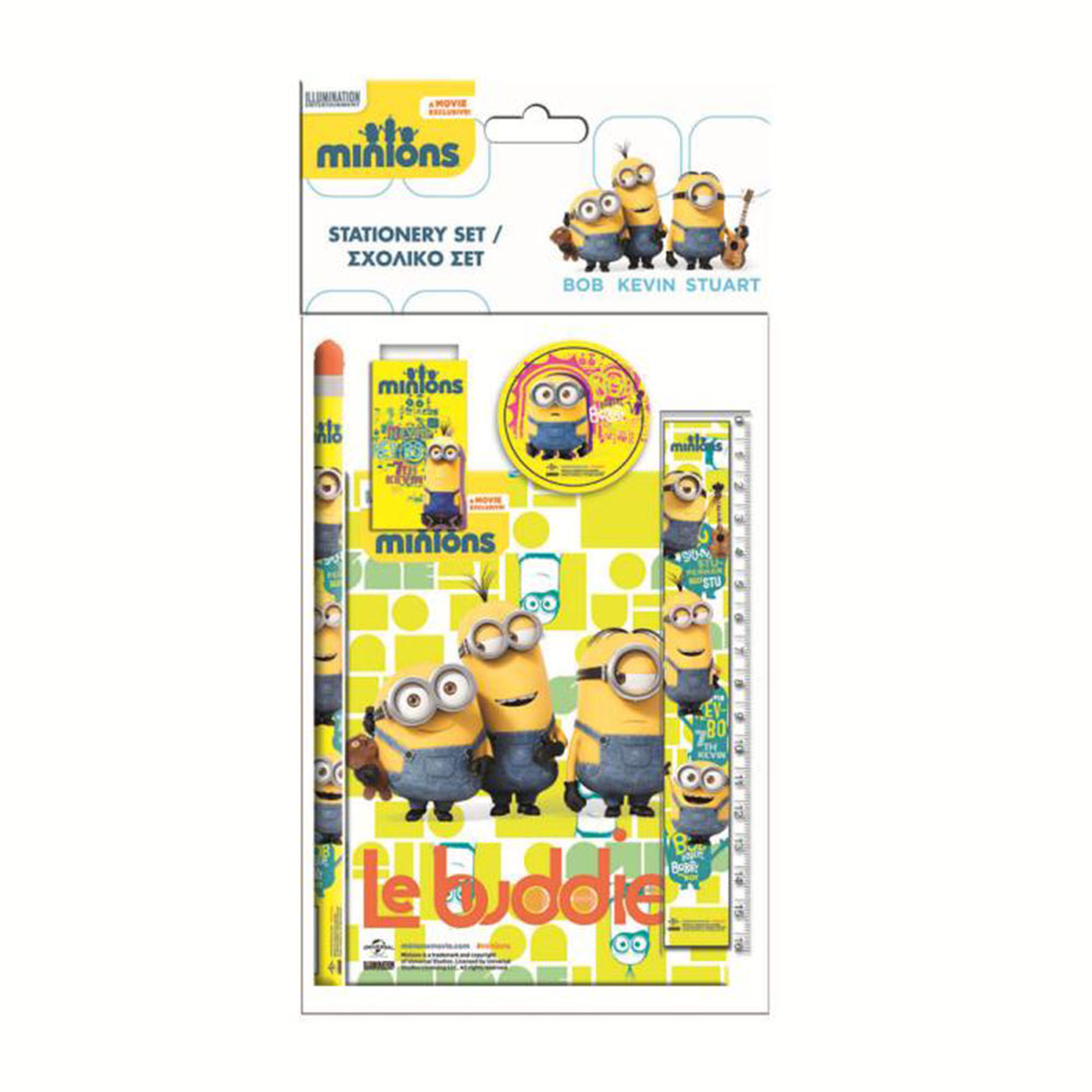 Minions Le Buddies 5 Piece Stationery Set (345-50755) - Character Brands