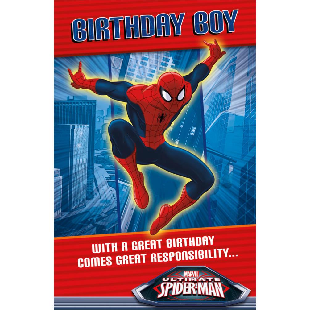 Birthday Boy Spiderman Birthday Card (418987-0-1) - Character Brands