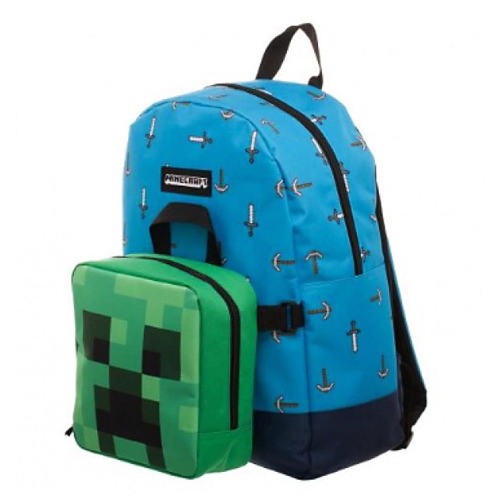 minecraft backpack and lunch bag