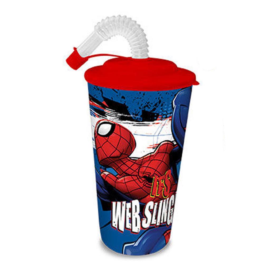 Marvel Spiderman Red 500ml Tumbler With Straw (8435333893876-2 ...