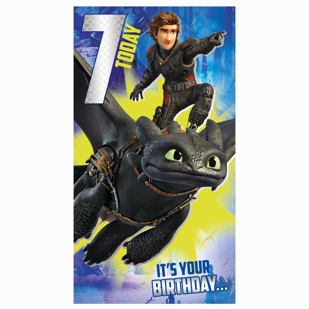 7 Today How to Train your Dragon 7th Birthday Card (DG013