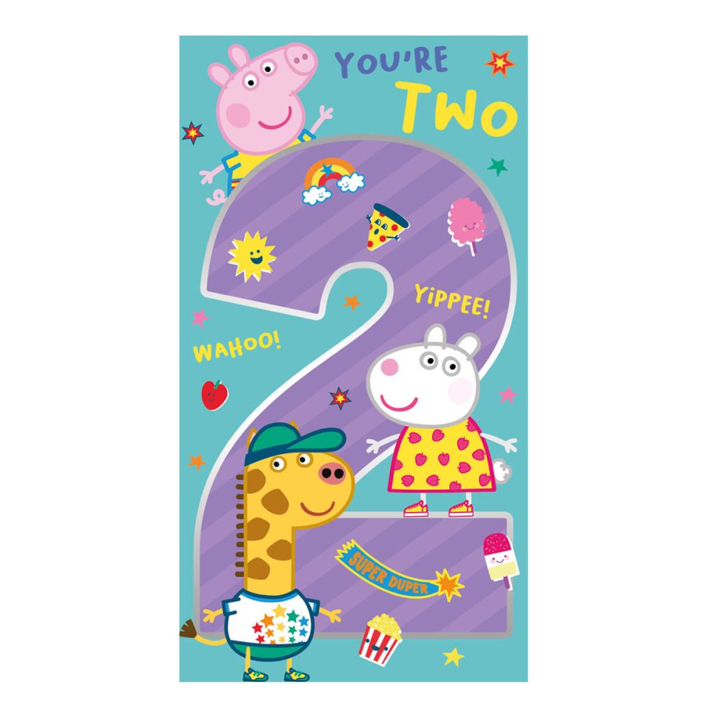 You're 2 Peppa Pig 2nd Birthday Card (PG145) - Character Brands