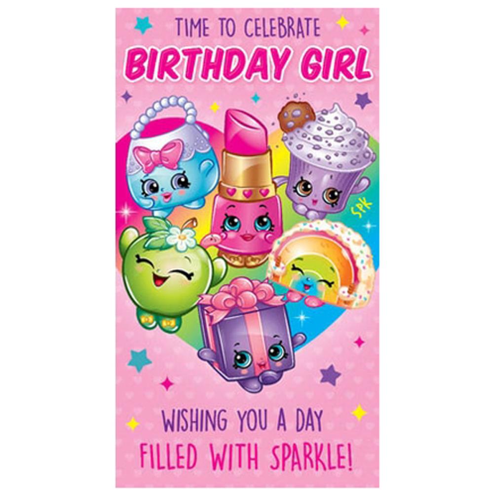 Birthday Girl Shopkins Birthday Card (SK022-1) - Character Brands