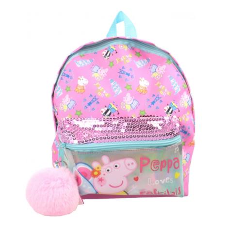 Peppa Pig Junior Backpack with Sequins & Pom Pom  £14.99