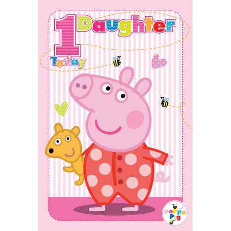 1 Today Daughter Peppa Pig Birthday Card  £2.69