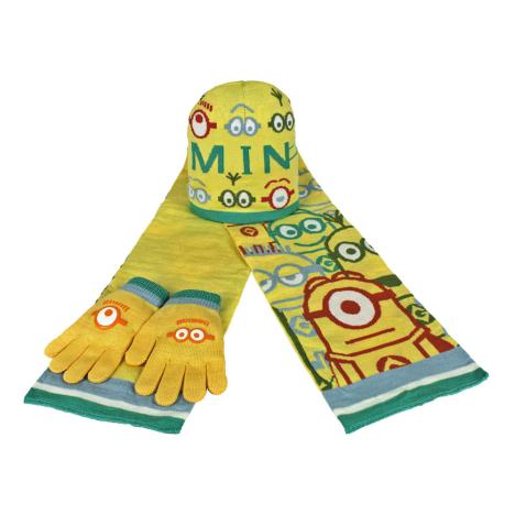Minions One Size Kids Hat, Gloves and Scarf Set  £13.99