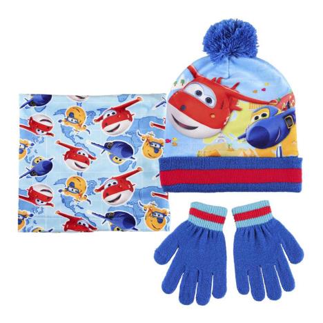 Super Wings Bobble Hat Chimney Scarf & Gloves Set  £12.99