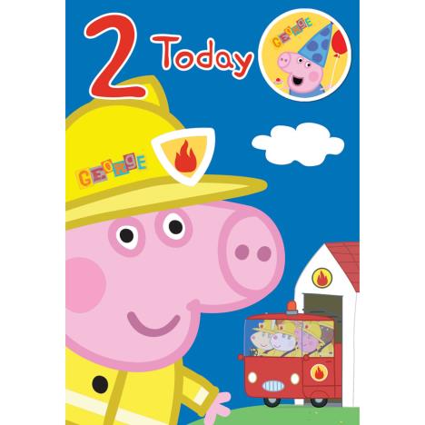 2 Today George Peppa Pig Birthday Card With Badge  £2.10
