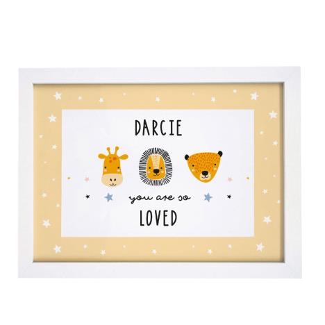 Personalised So Loved Nursery A4 Framed Print   £19.99