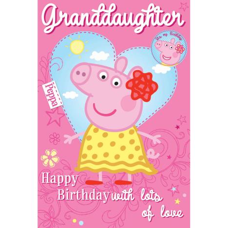 Grandaughter Peppa Pig Activity Birthday Card With Badge  £2.69