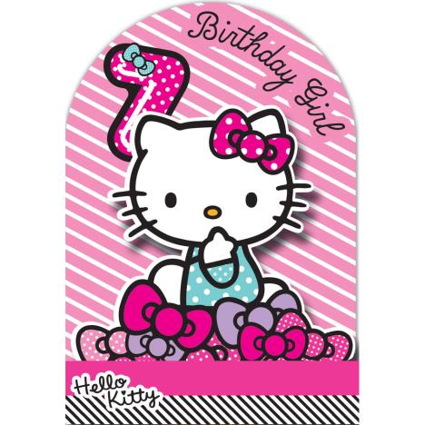 7th Birthday 3D Stand Up Hello Kitty Birthday Card  £2.10