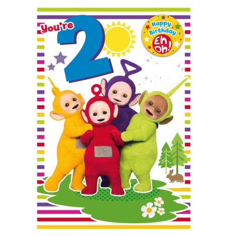 2nd Birthday Teletubbies Card with Badge  £2.10