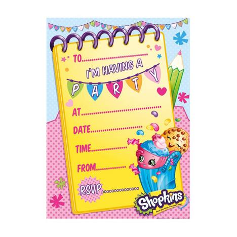 Shopkins Party Invitations with Envelopes Pack of 20  £2.49