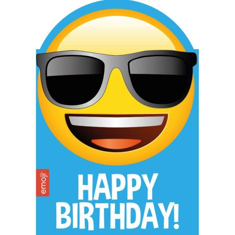 Smiley Shades Happy Birthday Emoji Birthday Card  £1.99