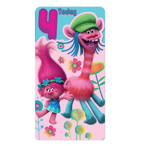 4 Today 4th Birthday Trolls Card  £2.10