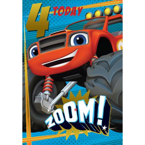 4th Birthday Today Blaze & The Monster Machines Card   £1.99