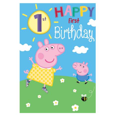 Happy 1st Birthday Peppa Pig Birthday Card (247084) - Character Brands