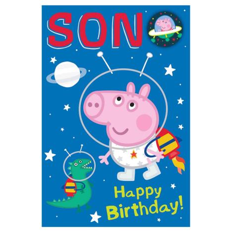 Son Peppa Pig Birthday Card with Badge  £2.69