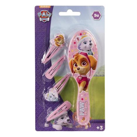 Paw Patrol Pink Skye & Everest Hair Clips & Brush Set (2500000588-4 ...